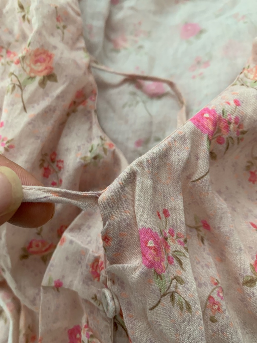 SPELL Fleur Ruffle Gown Pink Champagne Floral Ruffle Maxi Dress - Size Medium - Picture 13 of 13